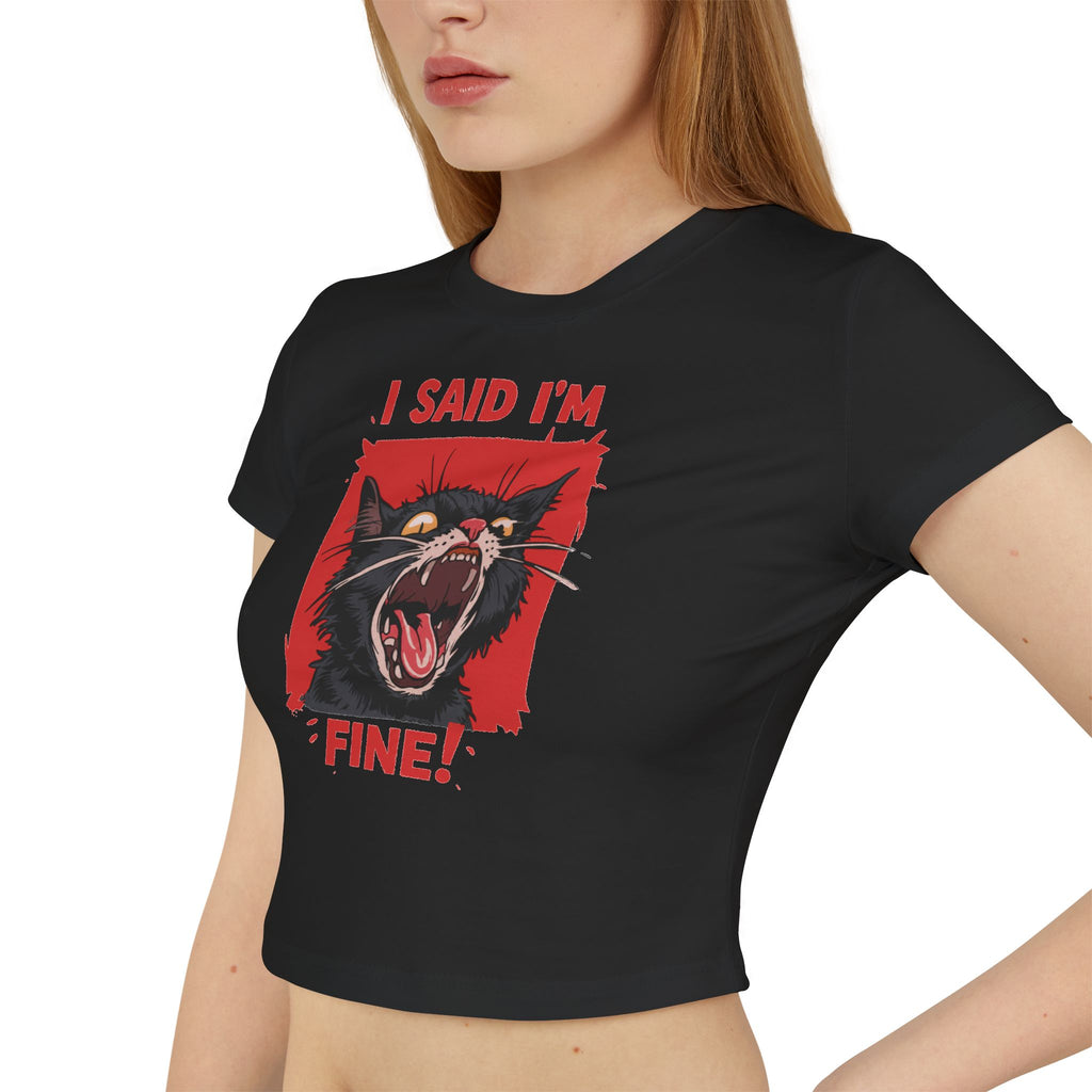 Cropped Shirt „I Said I’m Fine“
