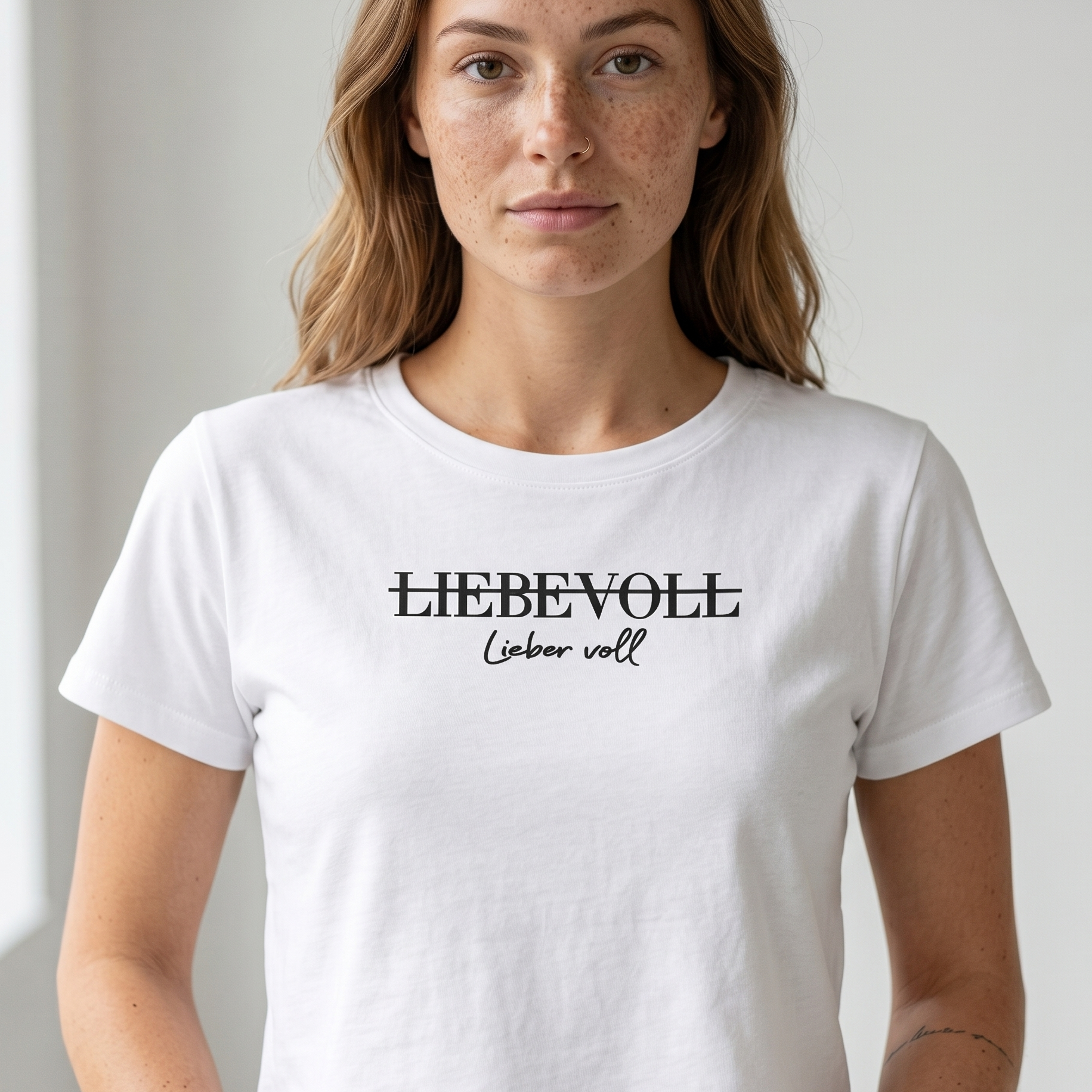 Cropped Shirt „Liebe voll“