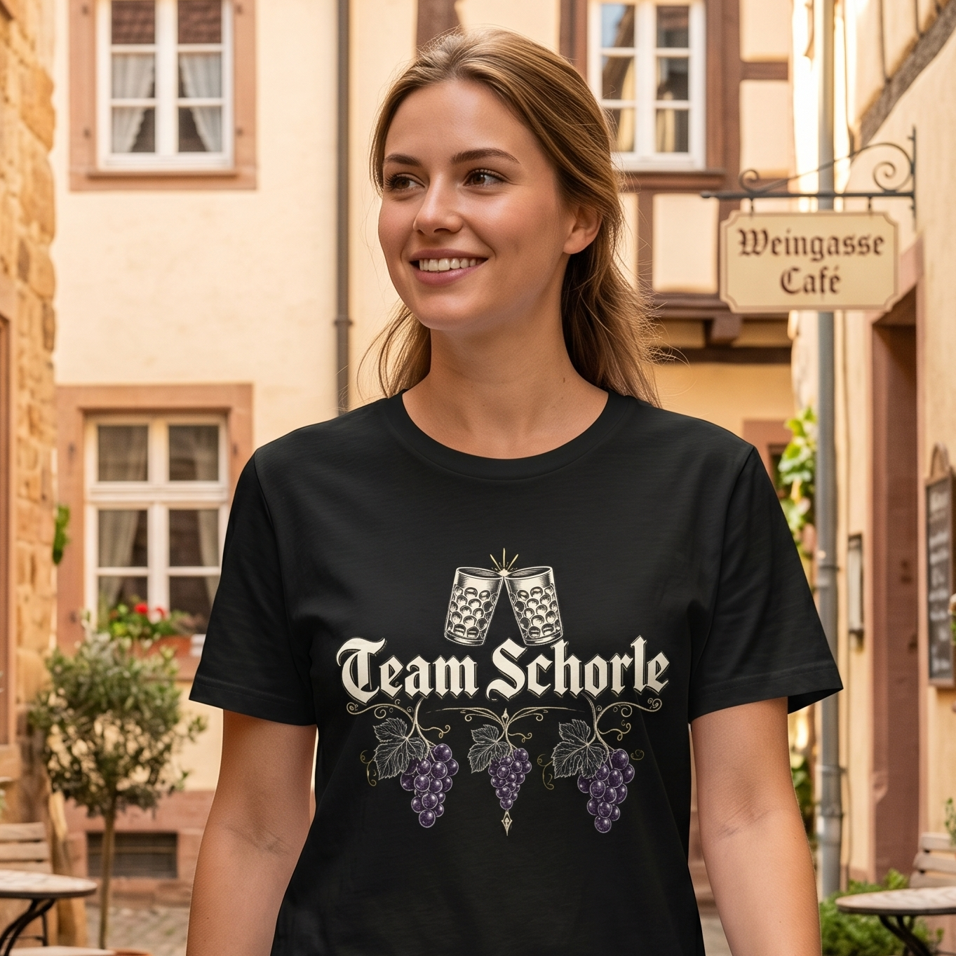 Ladys – Shirt „Team Schorle“ – Pfalz Collection | Weinschorle Shirt für Frauen
