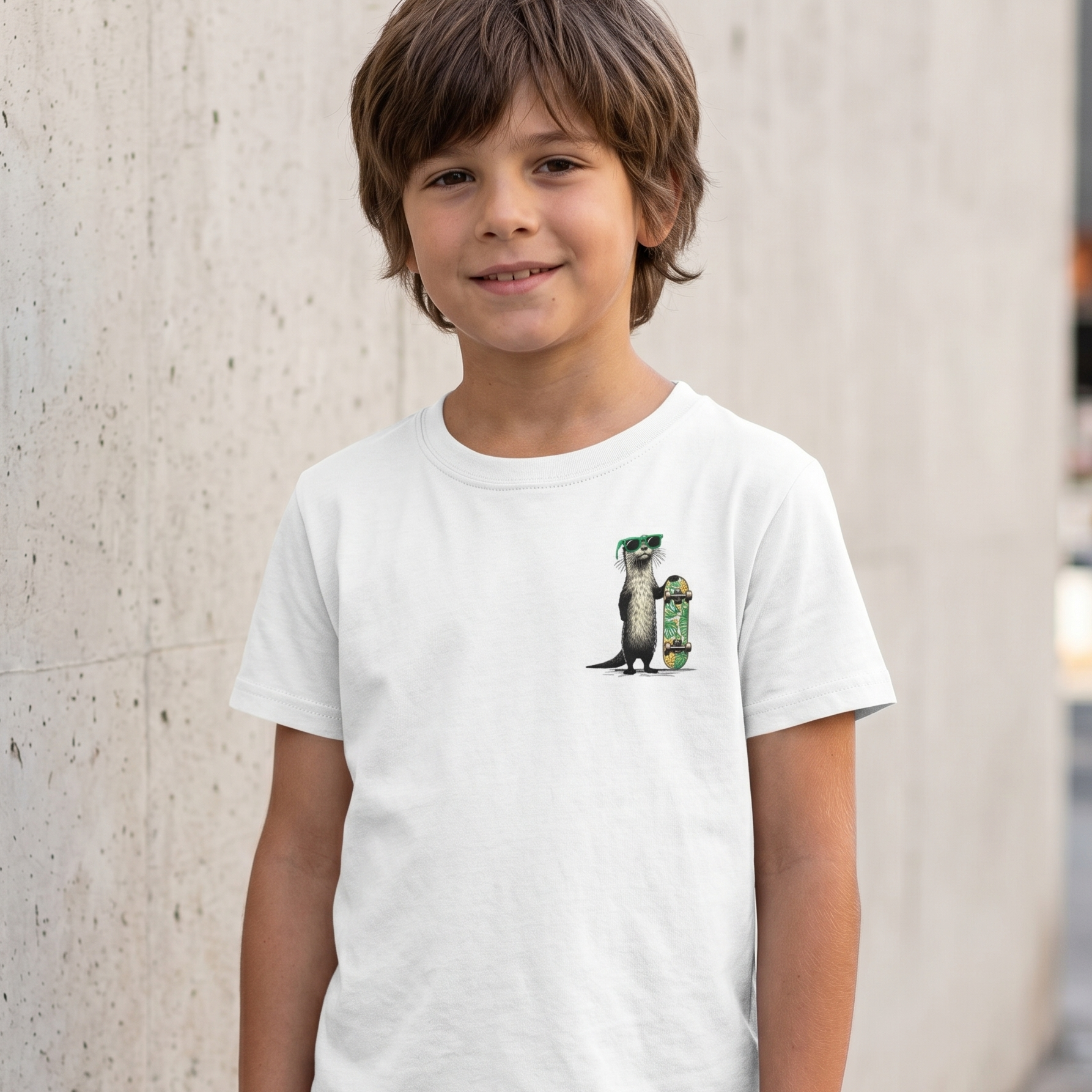 Kinder T-Shirt „Skater-Otter“
