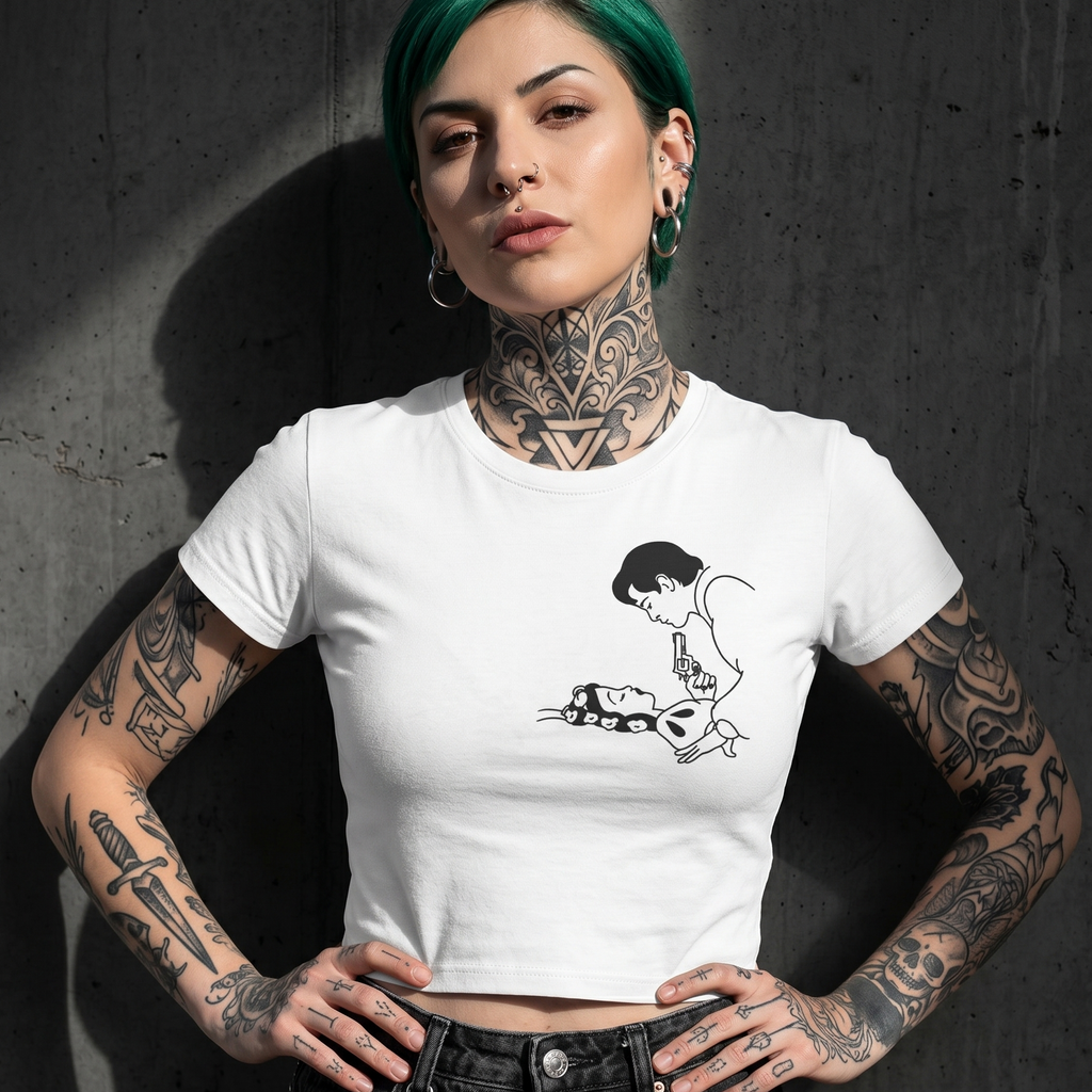 Cropped Shirt „Retro Drama“