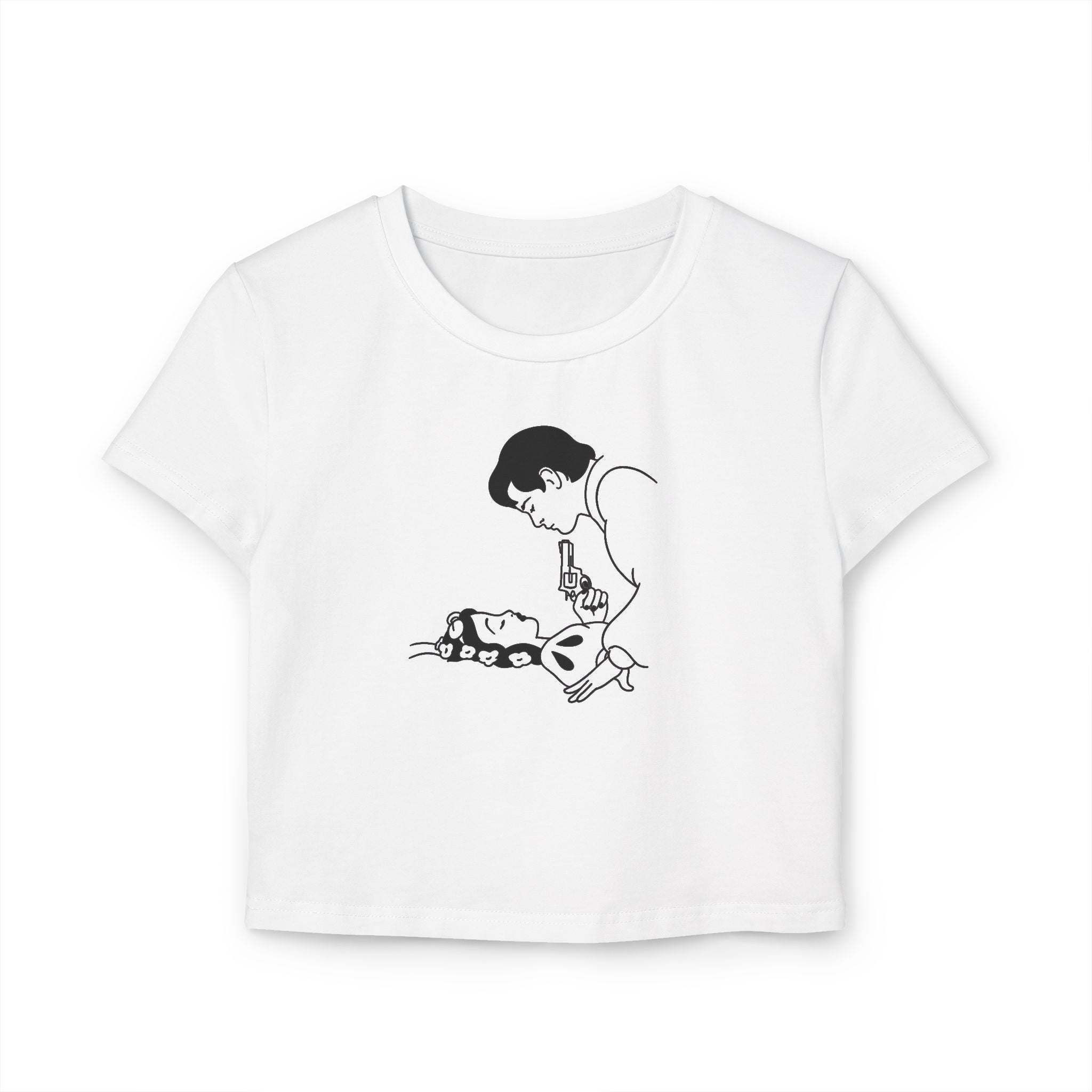 Cropped Shirt „Retro Drama“