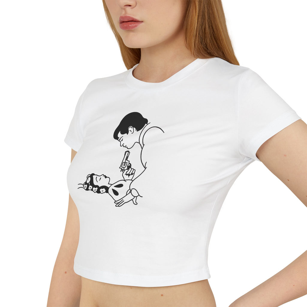 Cropped Shirt „Retro Drama“