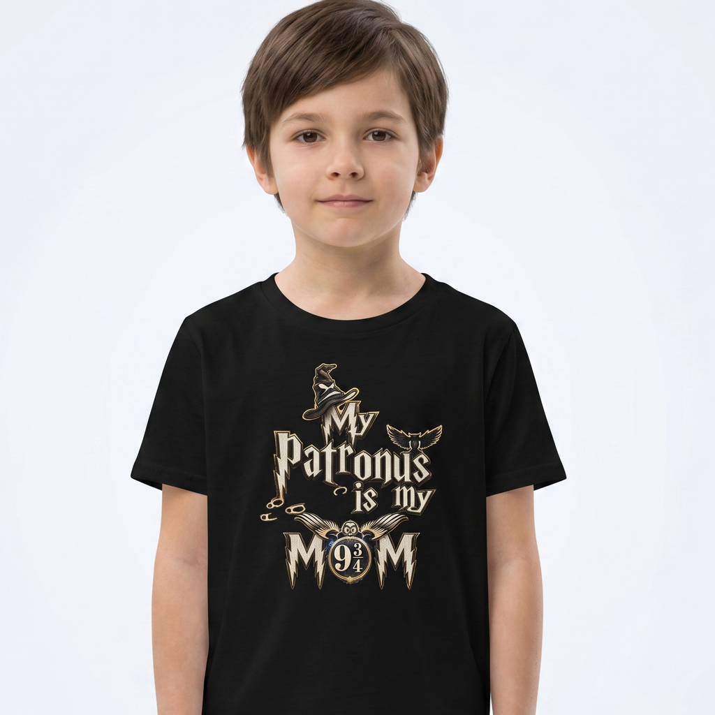 Kinder T-Shirt „My Patronus is my Mom“