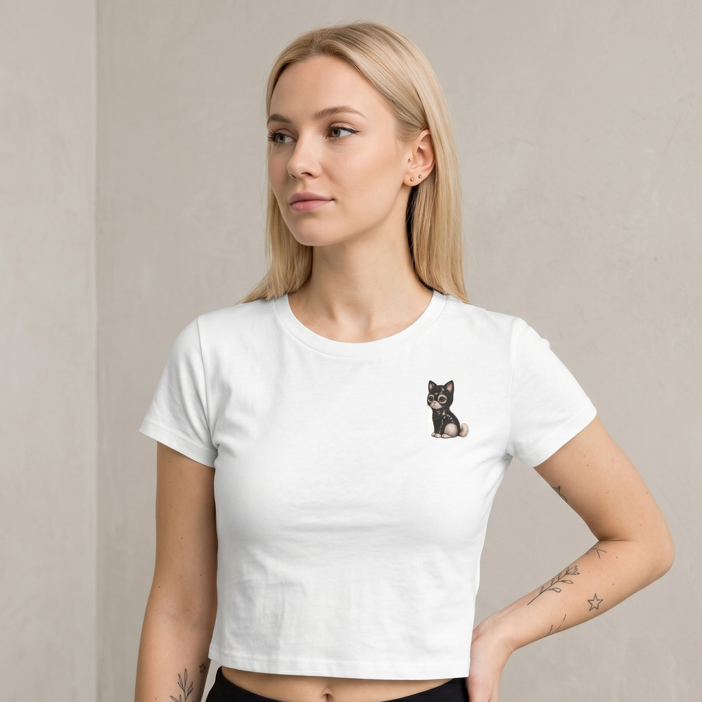 Cropped Shirt „SM Katze“