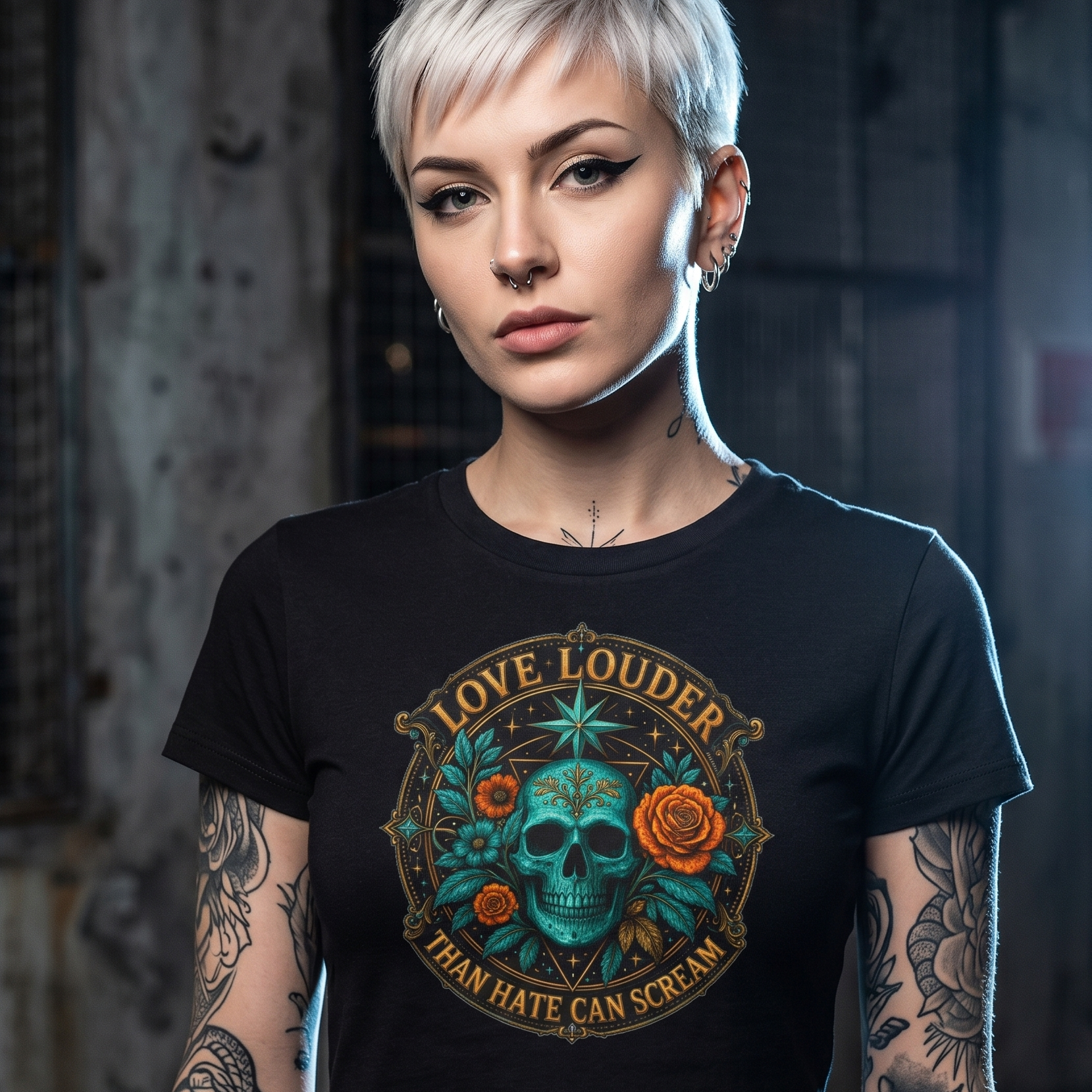 Cropped Shirt „Love Louder“