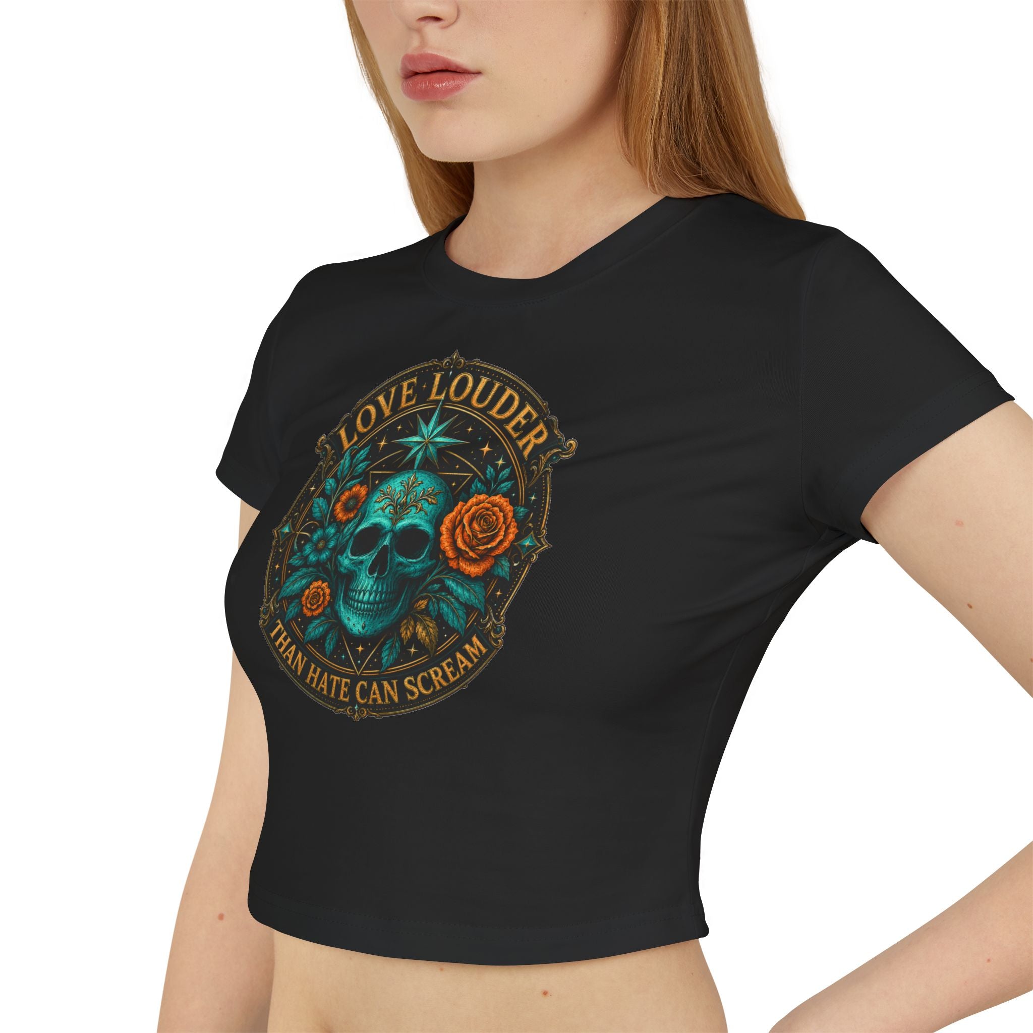Cropped Shirt „Love Louder“