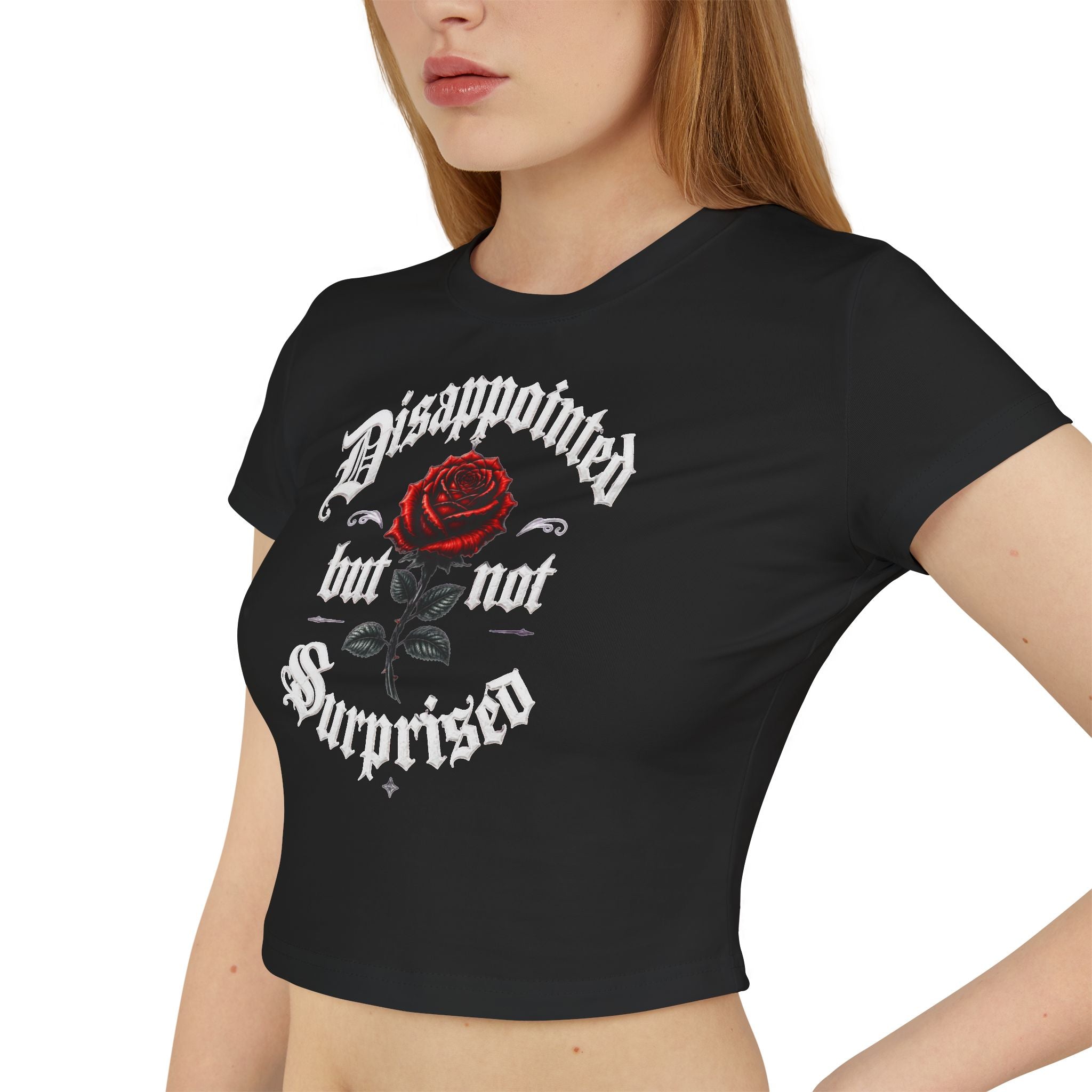 Cropped Shirt „Disappointed but Not Surprised“