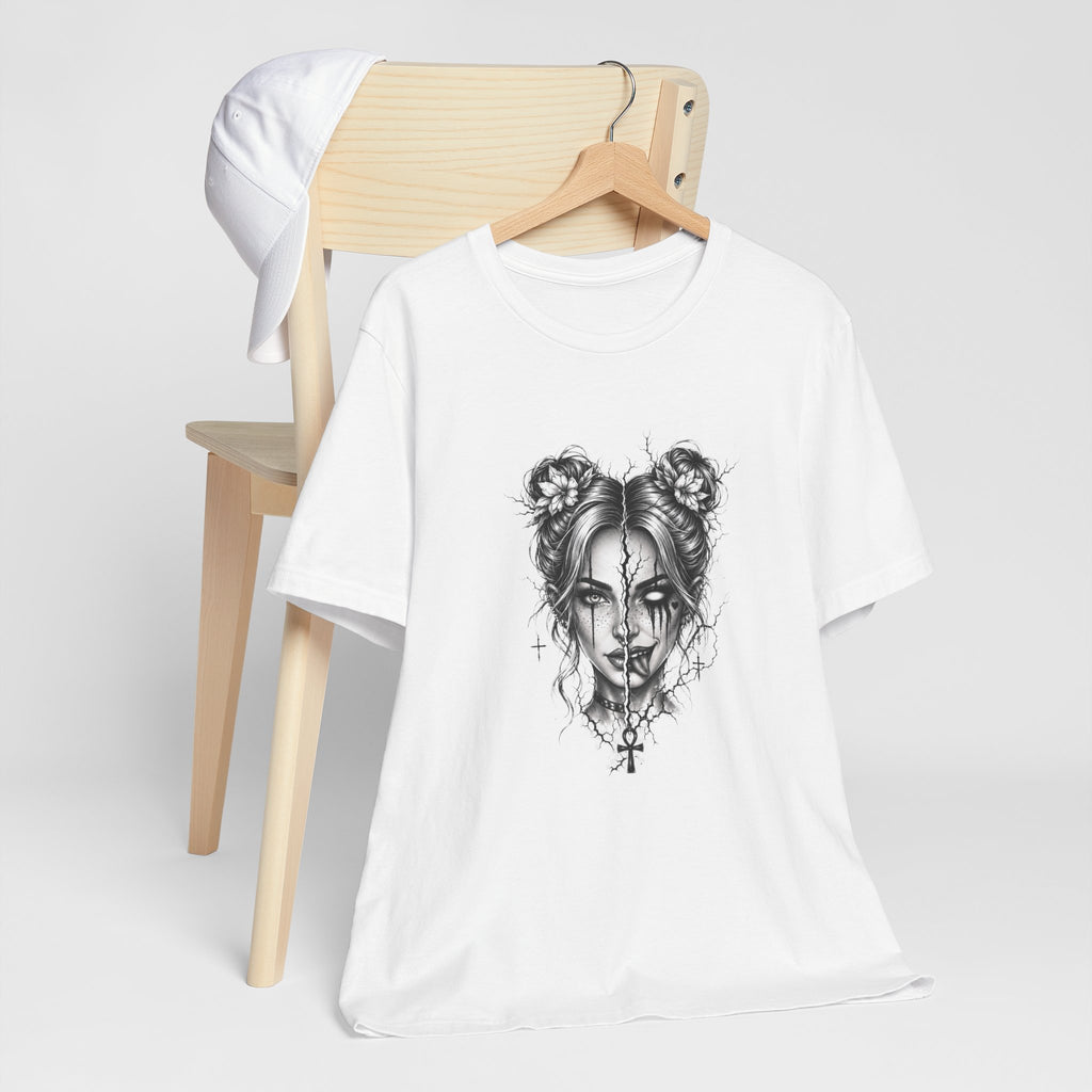 Damen T-Shirt Gothic Doll Motiv