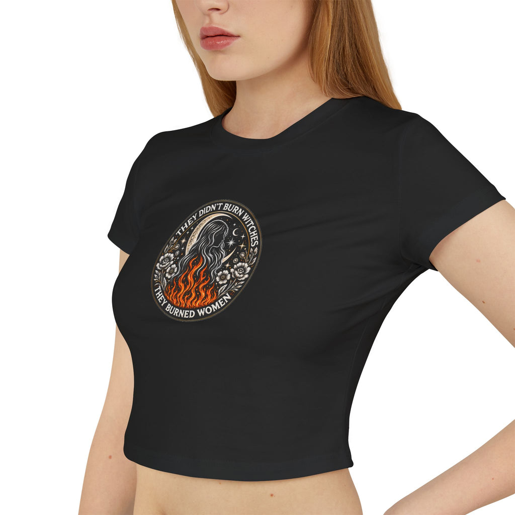 Cropped Shirt „They Didn’t Burn Witches“