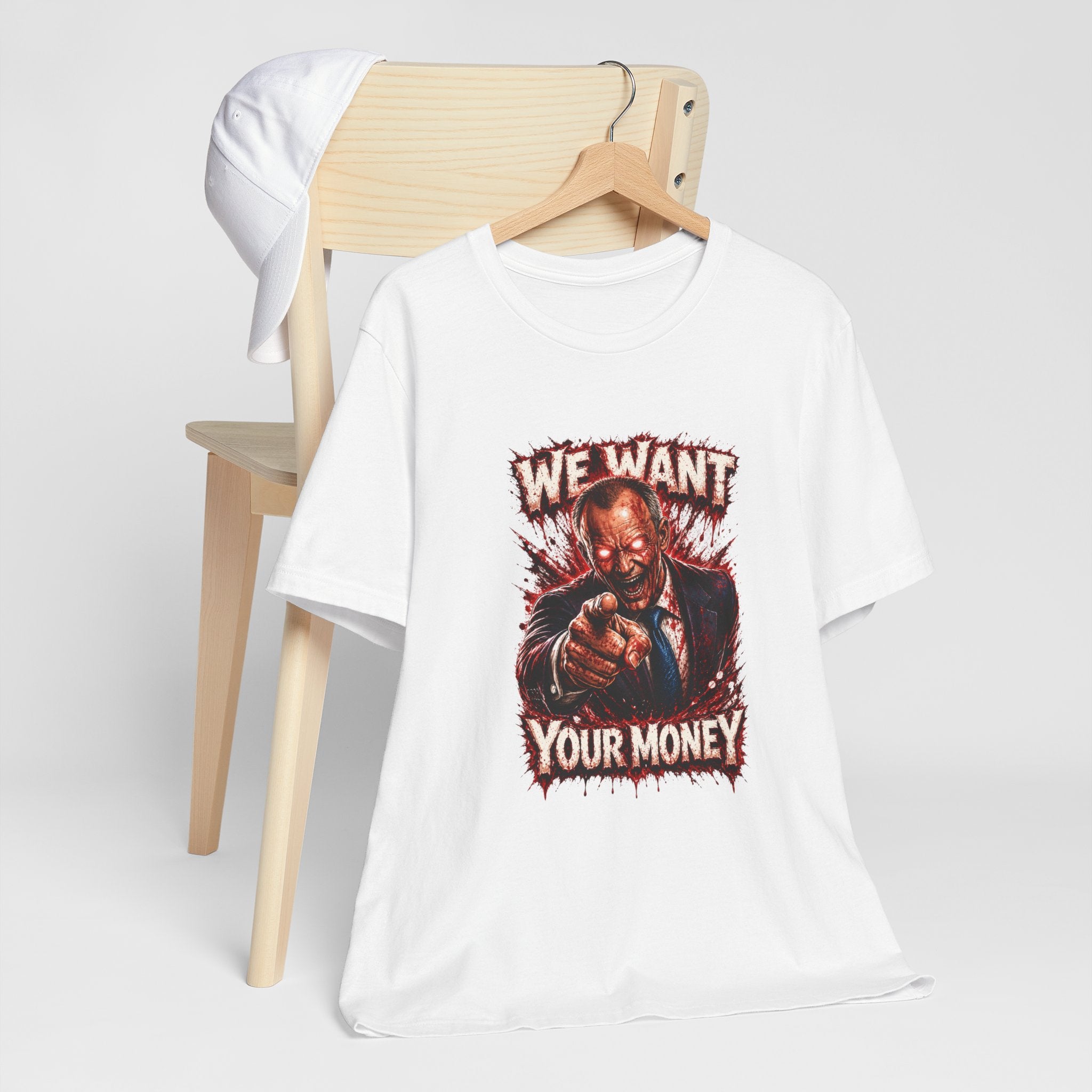 Herren T-Shirt „We Want Your Money“