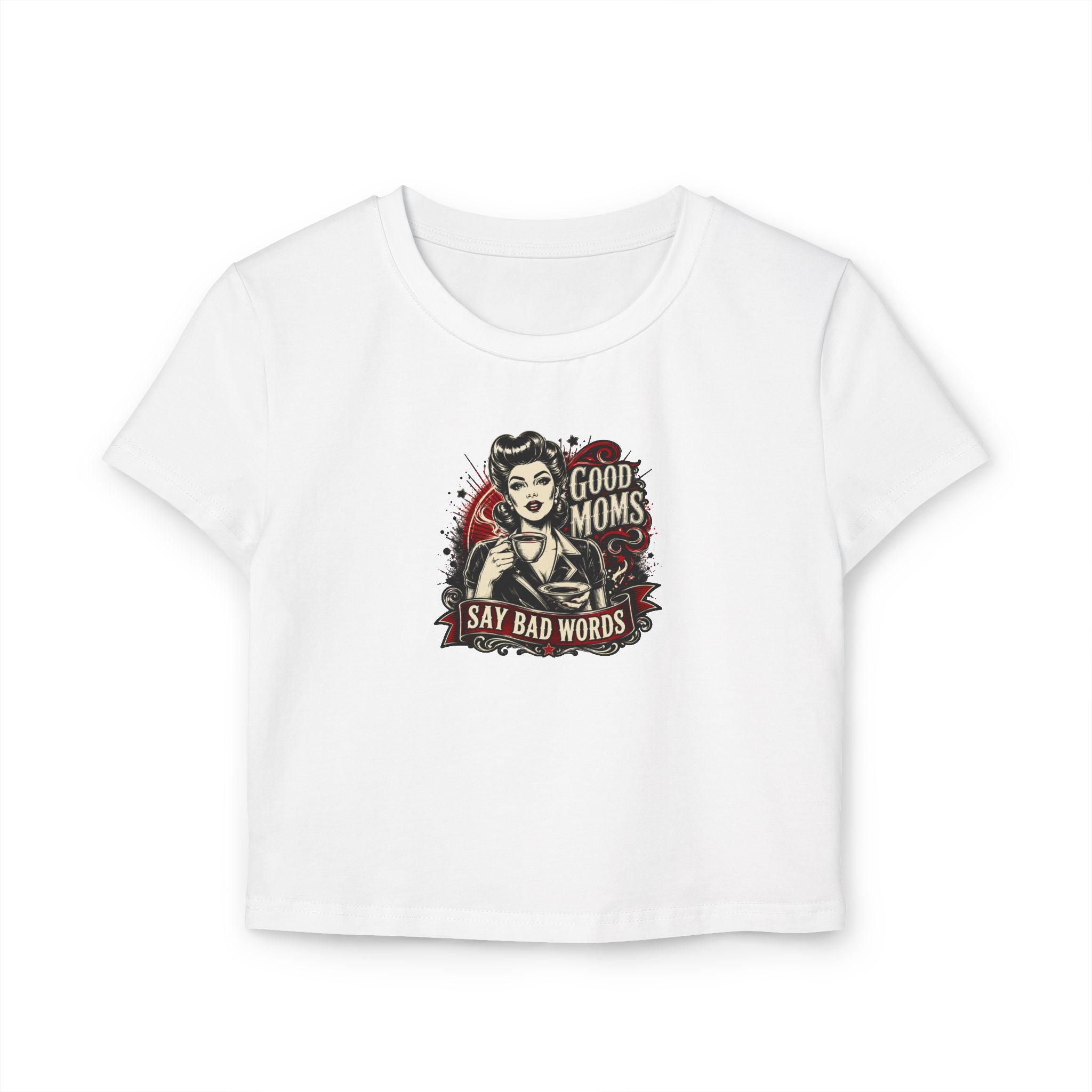 Cropped Shirt „Good Moms Say Bad Words“