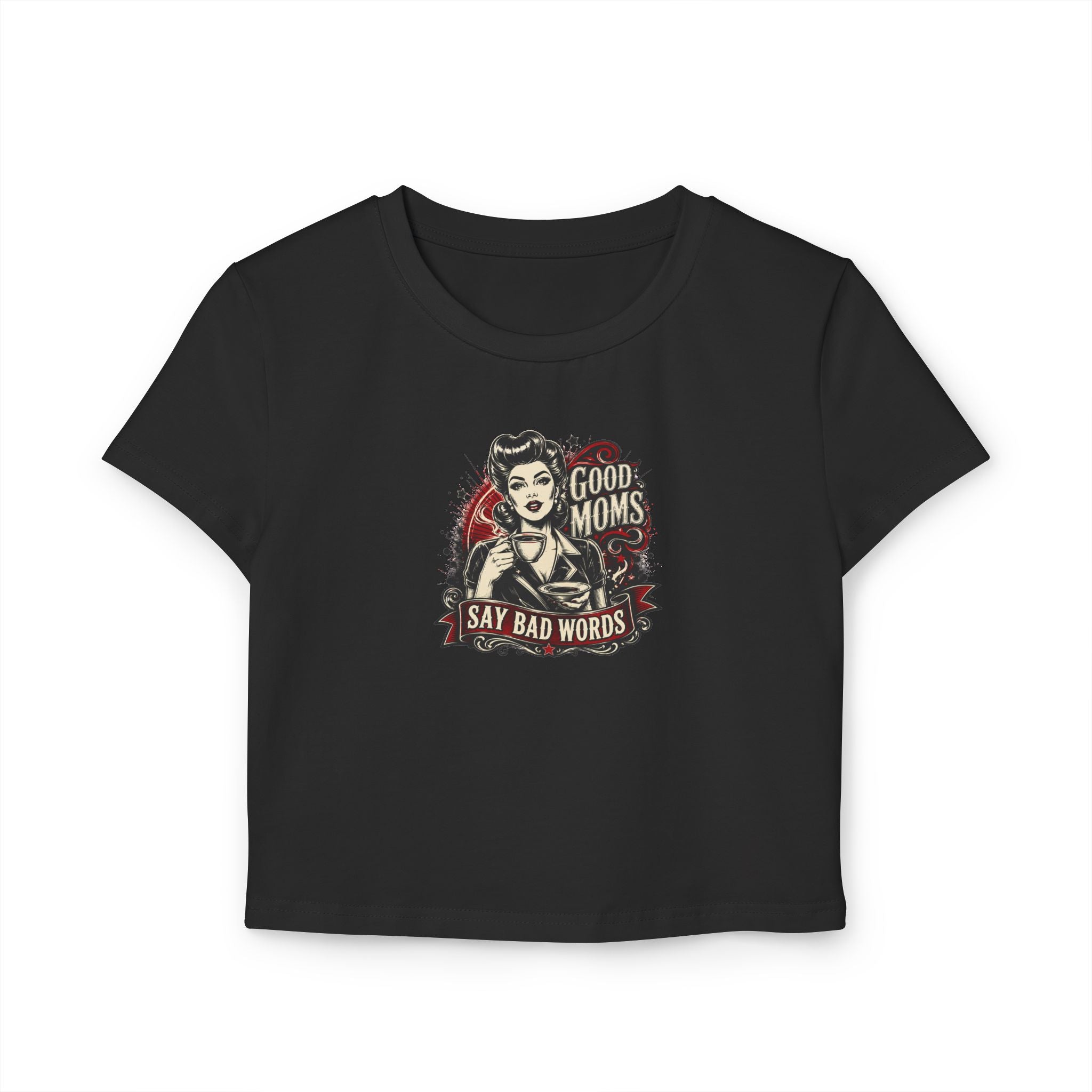 Cropped Shirt „Good Moms Say Bad Words“