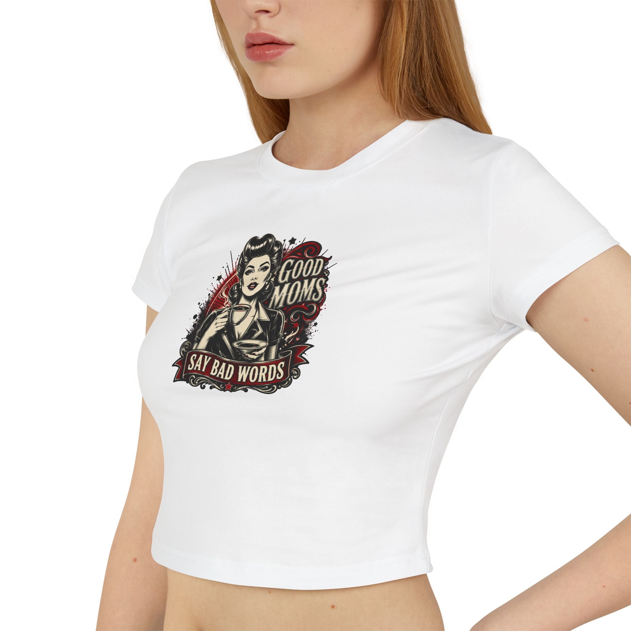 Cropped Shirt „Good Moms Say Bad Words“