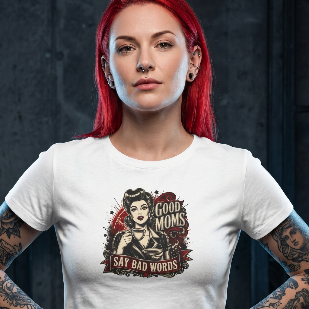 Cropped Shirt „Good Moms Say Bad Words“