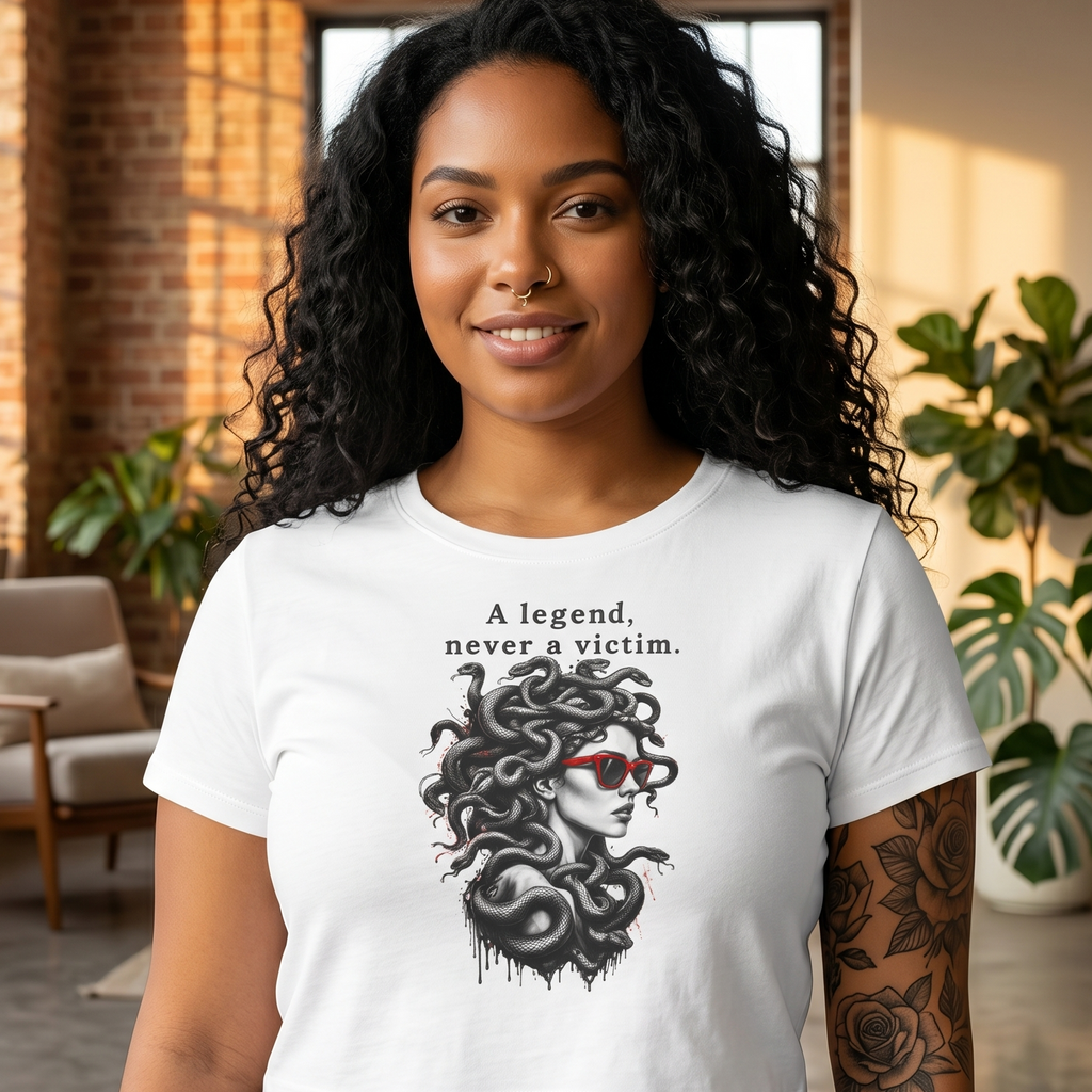 Cropped Shirt „A Legend, Never a Victim“
