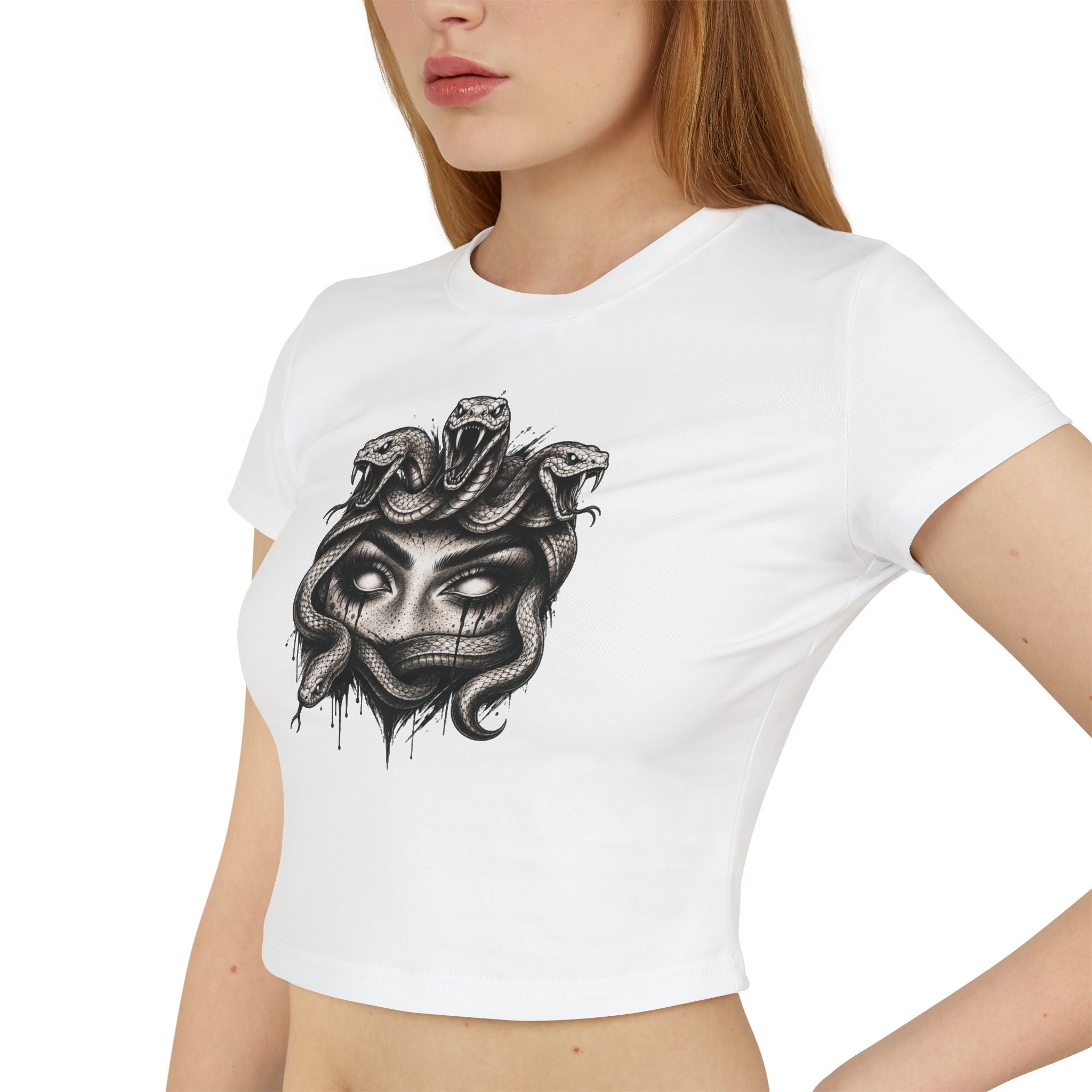 Cropped Shirt „Dark Medusa Eyes“