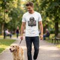 Herren T-Shirt Totenkopf Kassette Musik Design