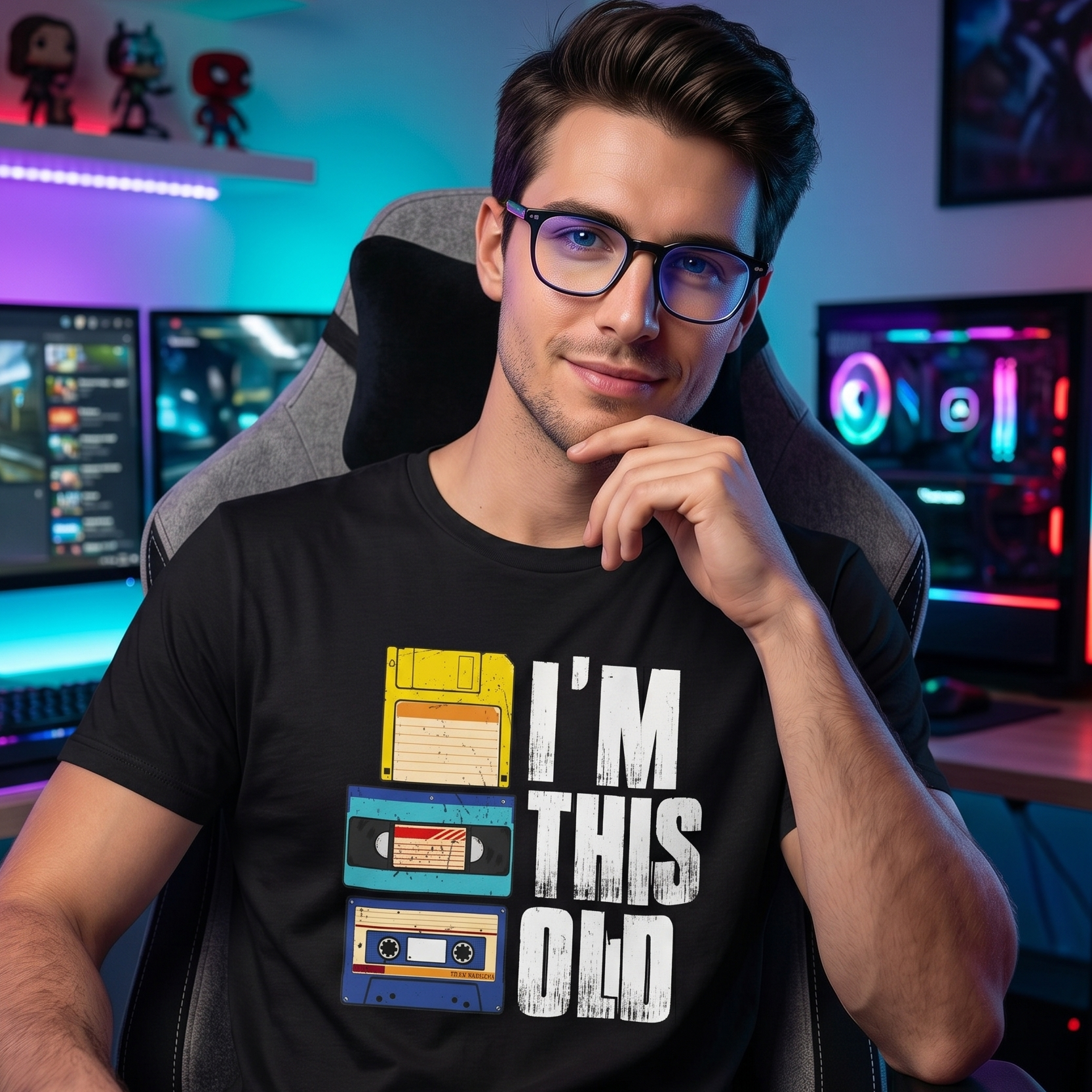 Herren T-Shirt „I’m This Old“ Retro Design