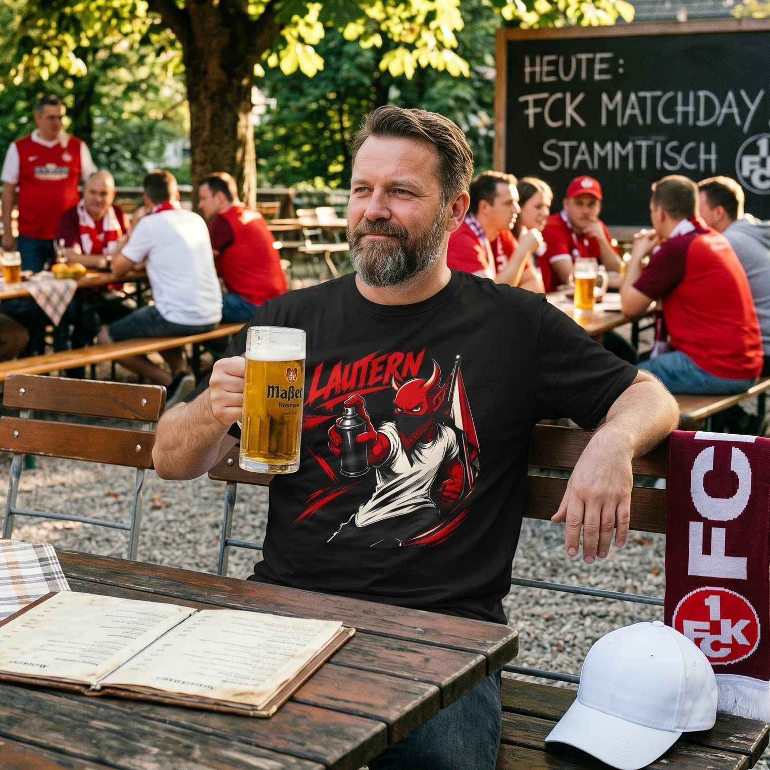 Herren T-Shirt „Lautern“ Teufel Graffiti Design