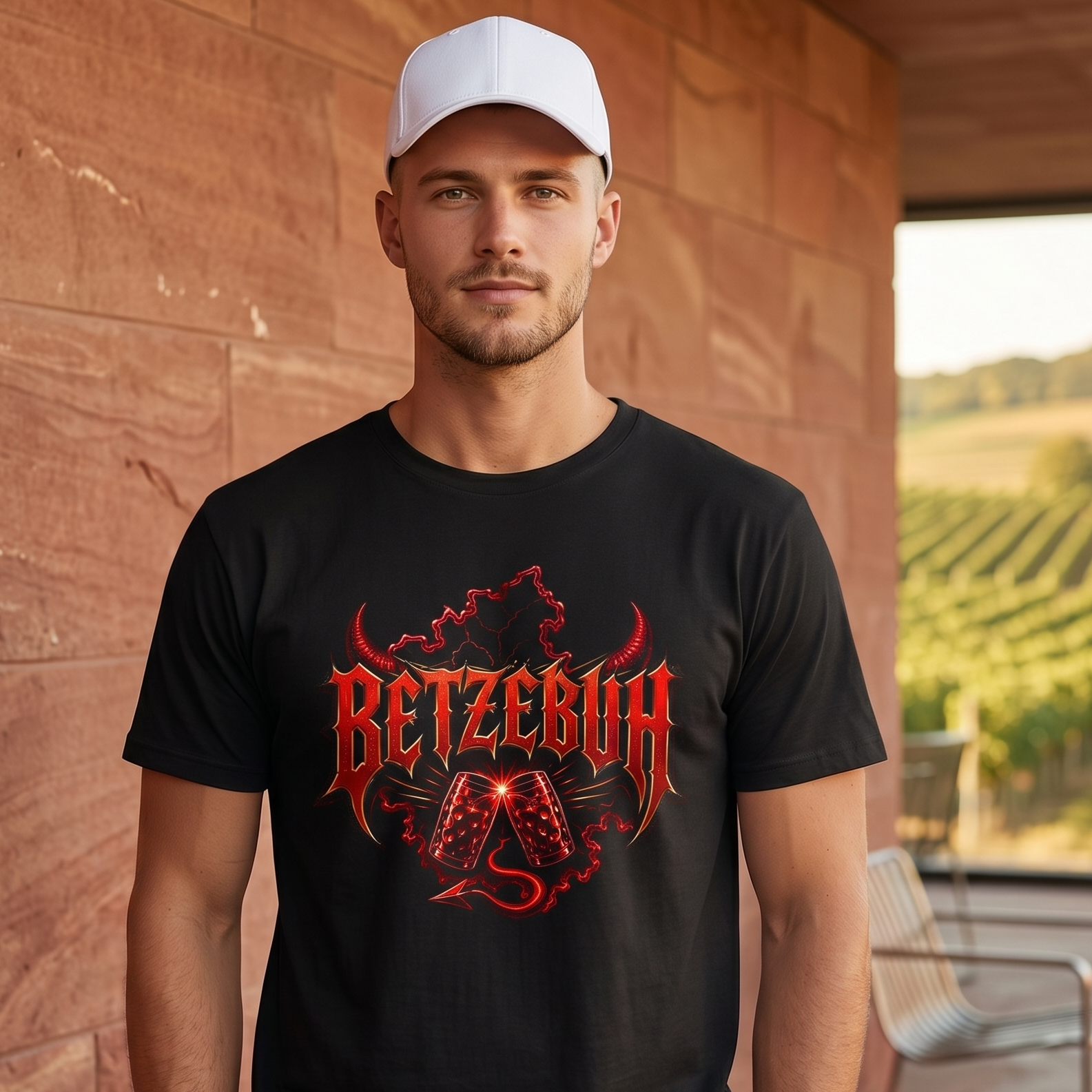 Herren T-Shirt „Betzebuh“ – Pfalz Collection | Pfälzer Teufel Shirt