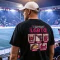 Herren T-Shirt „I Support LGBTQ“ Backprint