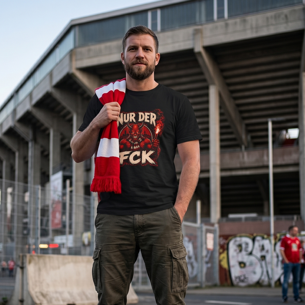 Herren T-Shirt „Nur der FCK“ Fanmotiv