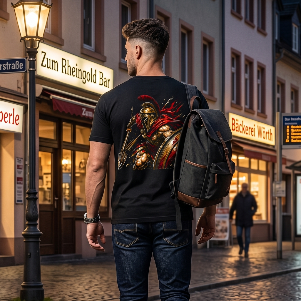 Herren T-Shirt Spartaner Backprint