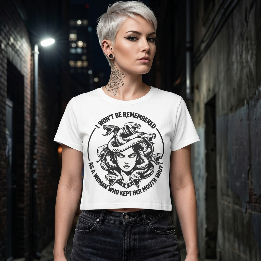 Cropped Shirt „I Won’t Be Remembered“