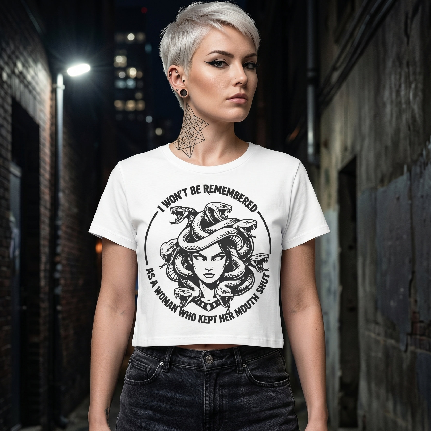 Cropped Shirt „I Won’t Be Remembered“