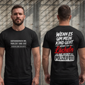 Personalisiertes Papa Gefängnis T-Shirt – „Wenn es um mein Kind geht“