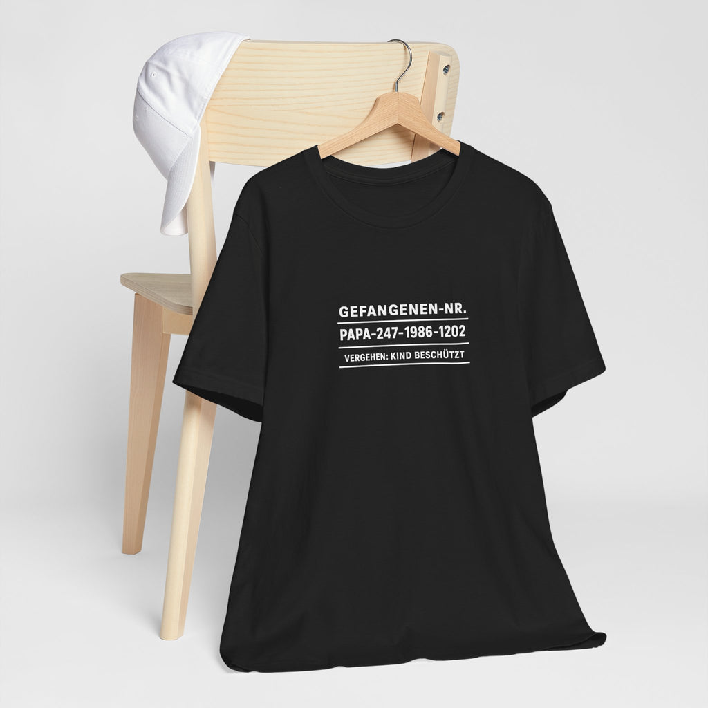 Personalisiertes Papa Gefängnis T-Shirt – „Wenn es um mein Kind geht“
