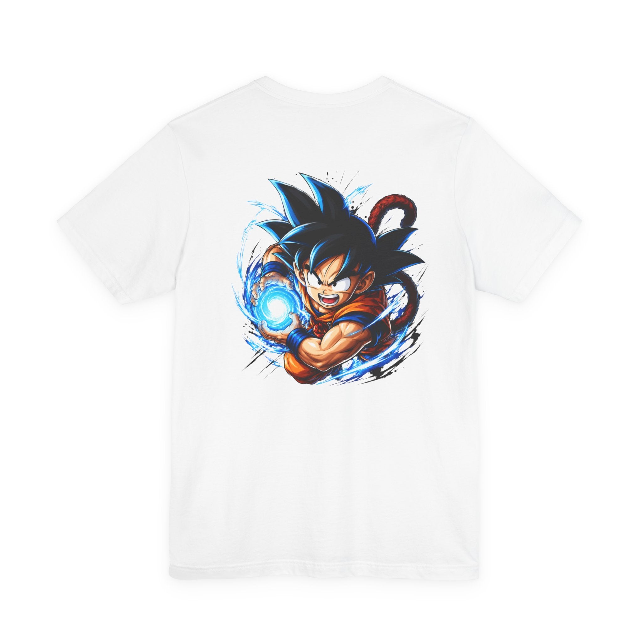 Anime Fighter Herren T-Shirt – Front & Back Print – Manga Energy Style