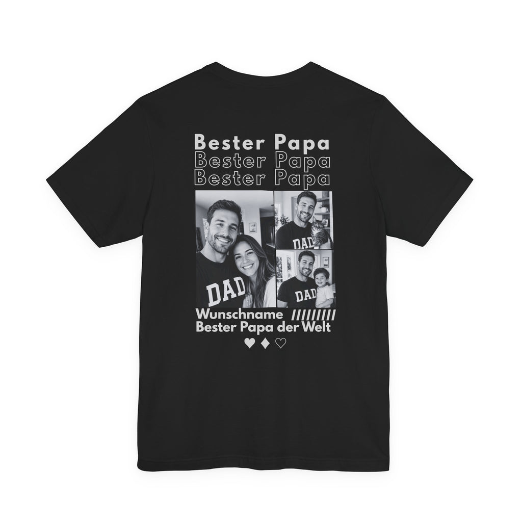 Personalisiertes Papa T-Shirt mit Fotos – Bester Papa der Welt