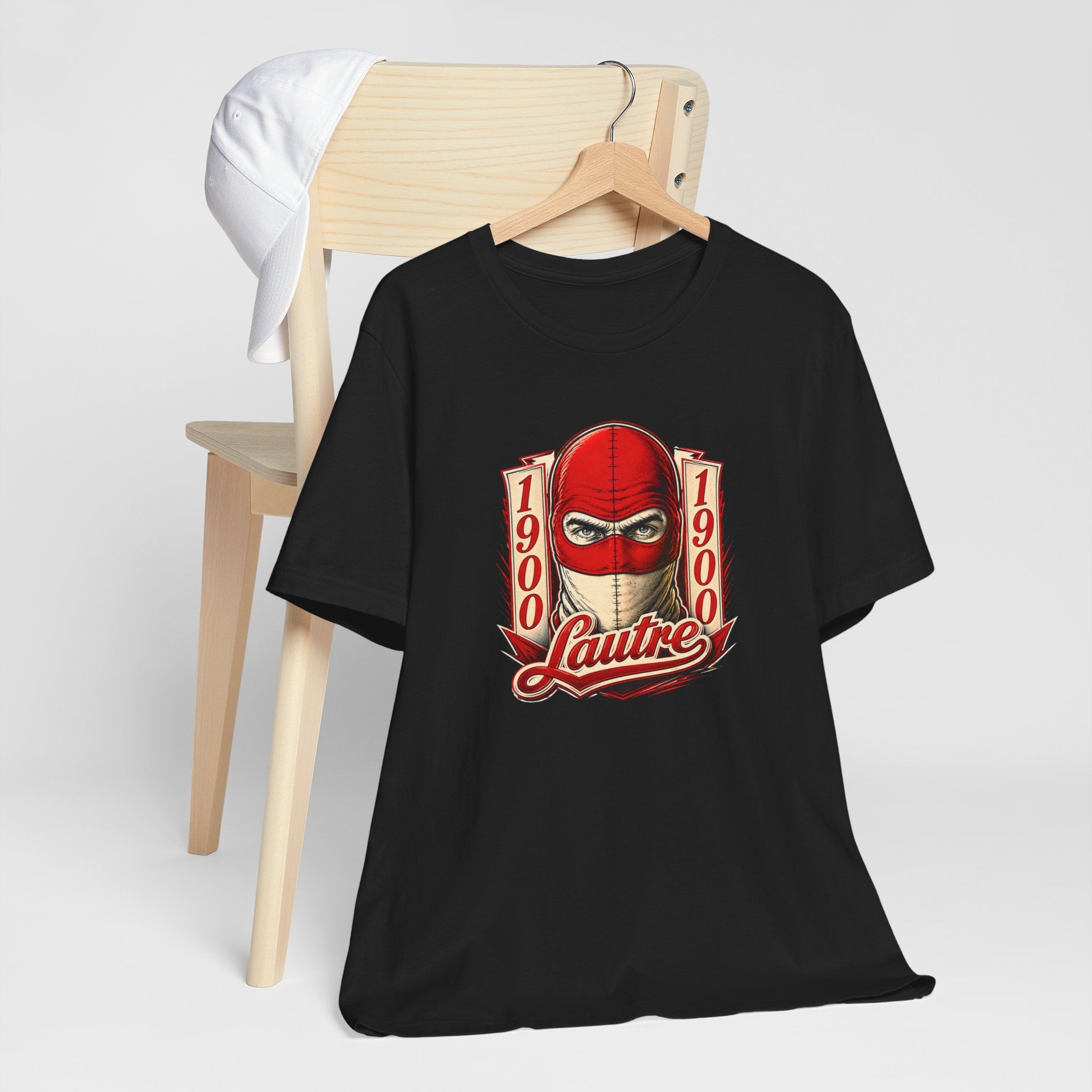 Lautre 1900 Herren T-Shirt – Rotes Maskenmotiv