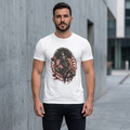 Aztec Warrior Herren T-Shirt – Tribal Skull Design