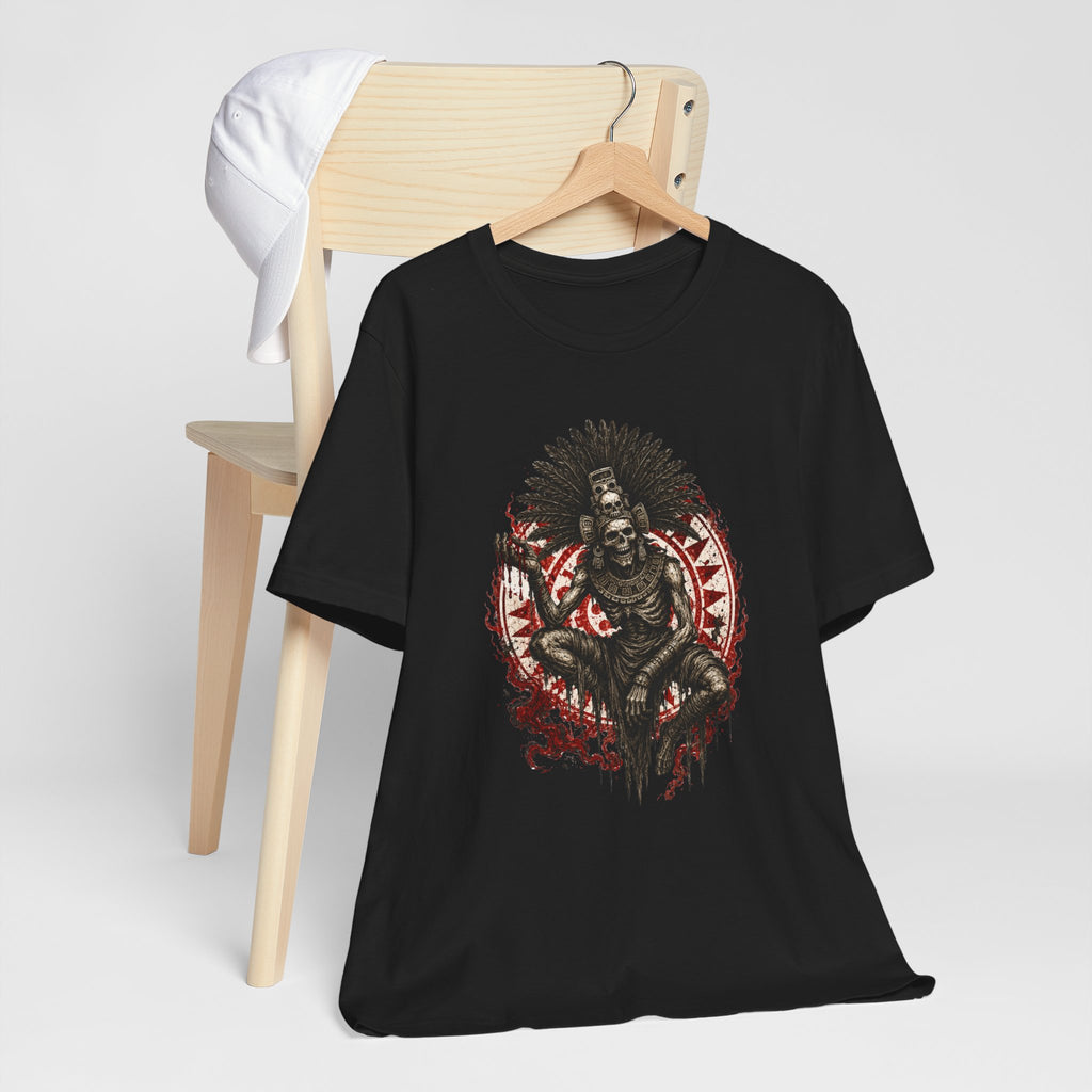 Aztec Warrior Herren T-Shirt – Tribal Skull Design