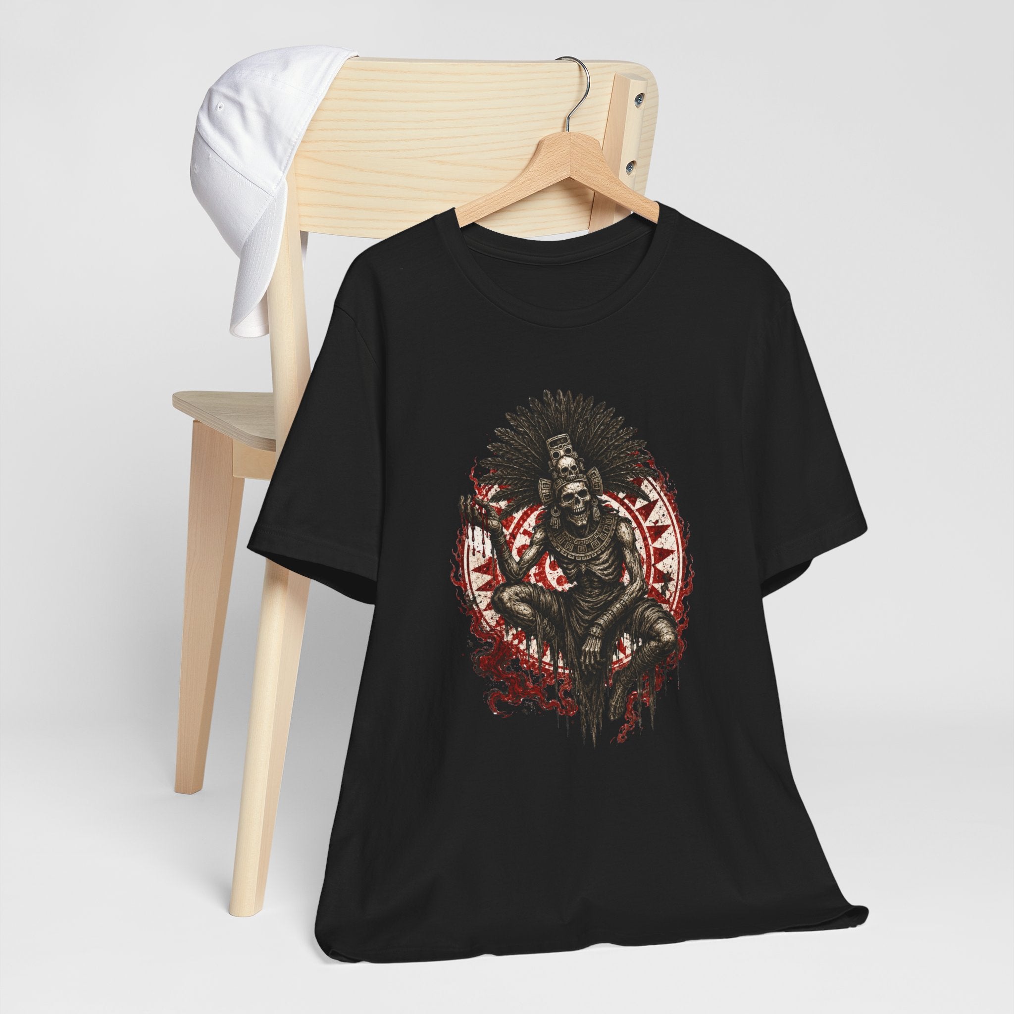 Aztec Warrior Herren T-Shirt – Tribal Skull Design