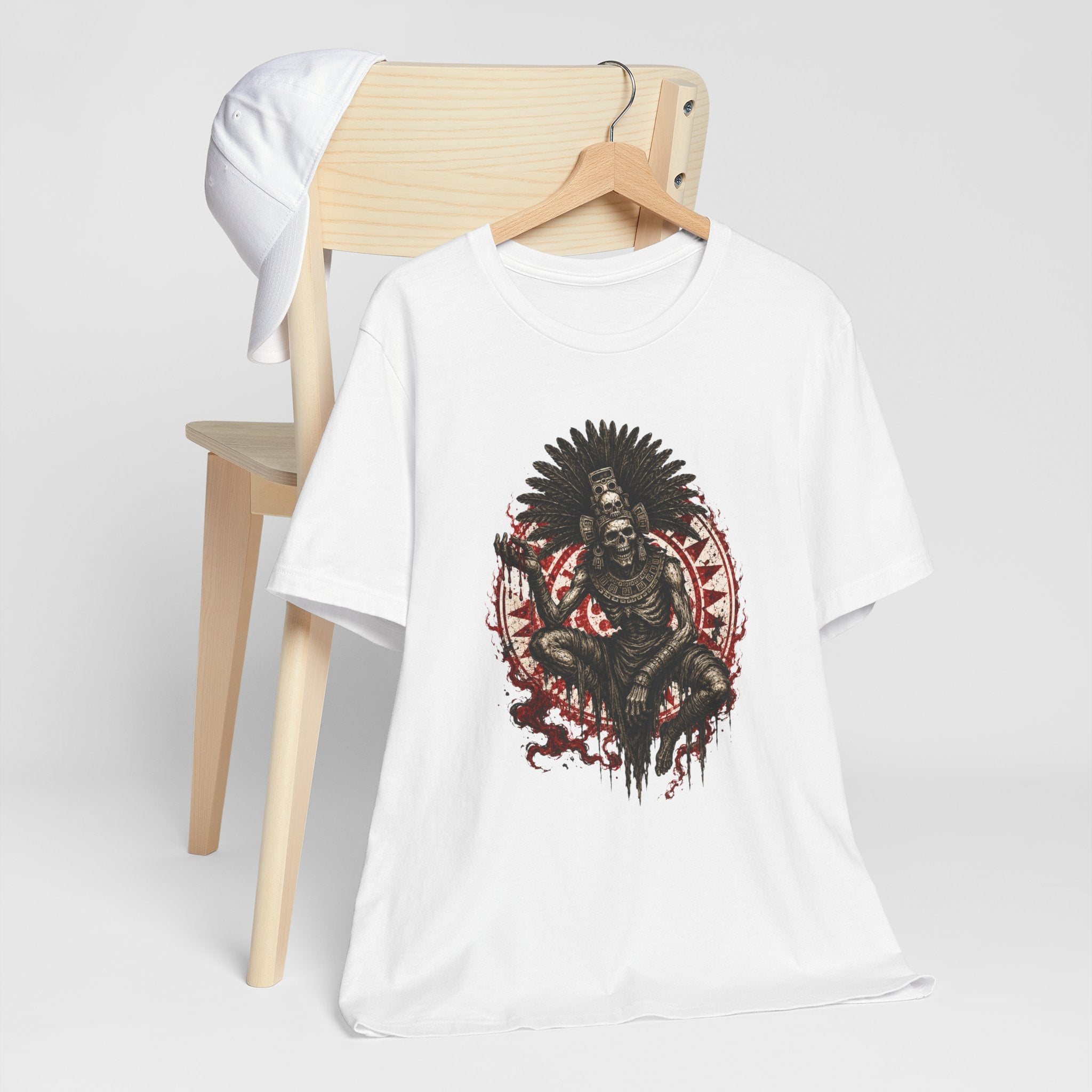 Aztec Warrior Herren T-Shirt – Tribal Skull Design