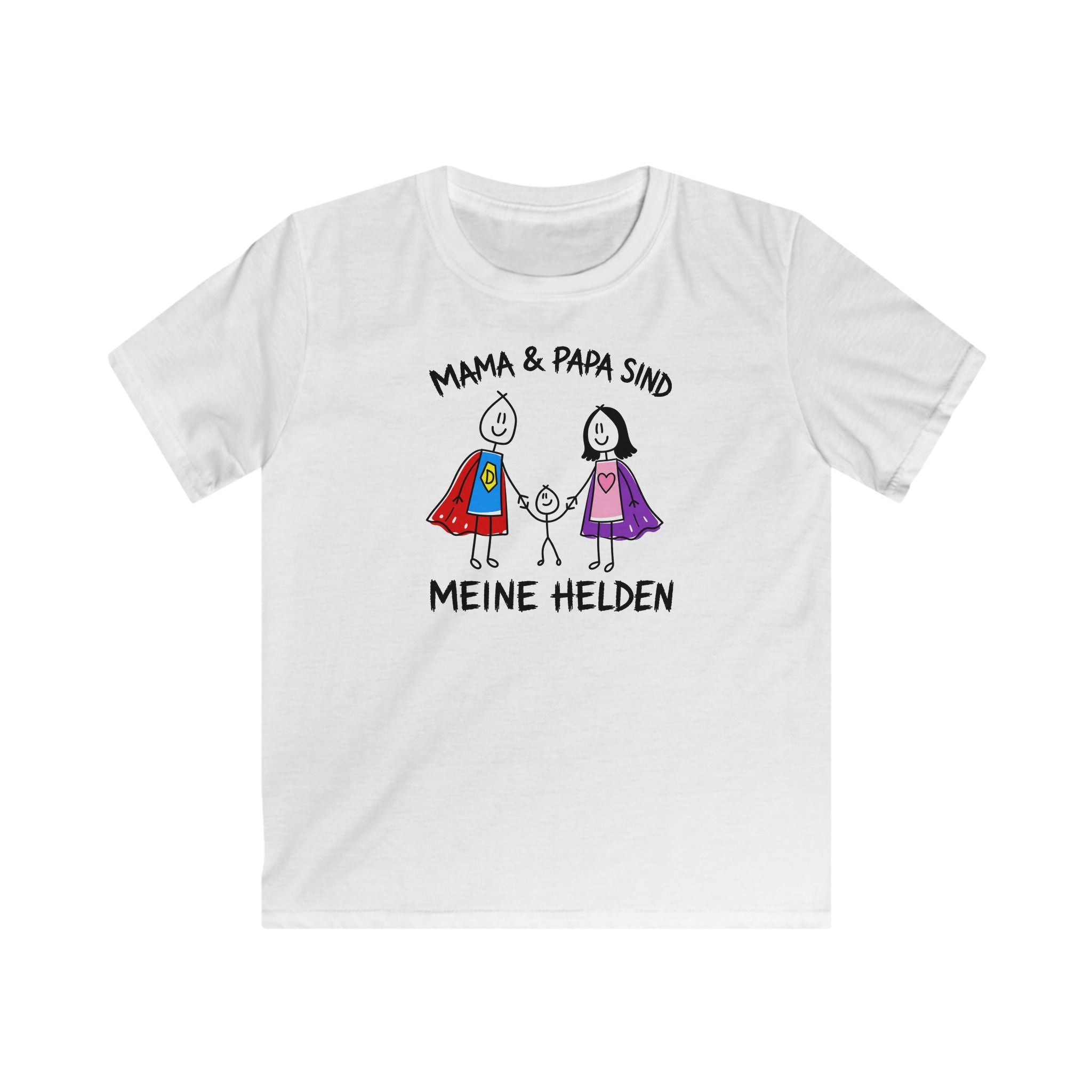 Kinder T-Shirt „Mama & Papa sind meine Helden“