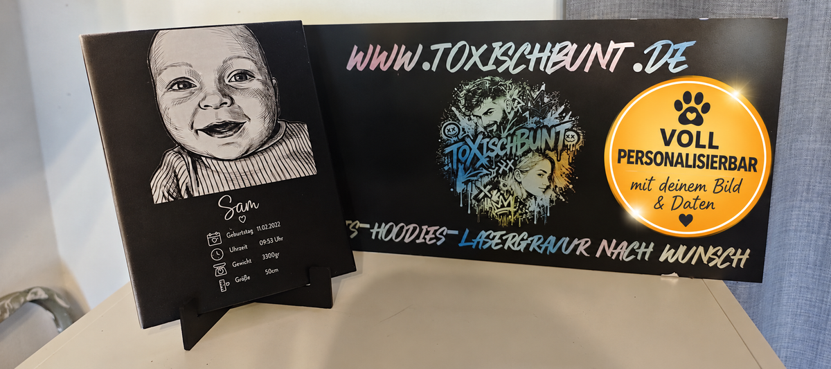 BABYFLIESE MIT FOTO 👶 – voll personalisierbar