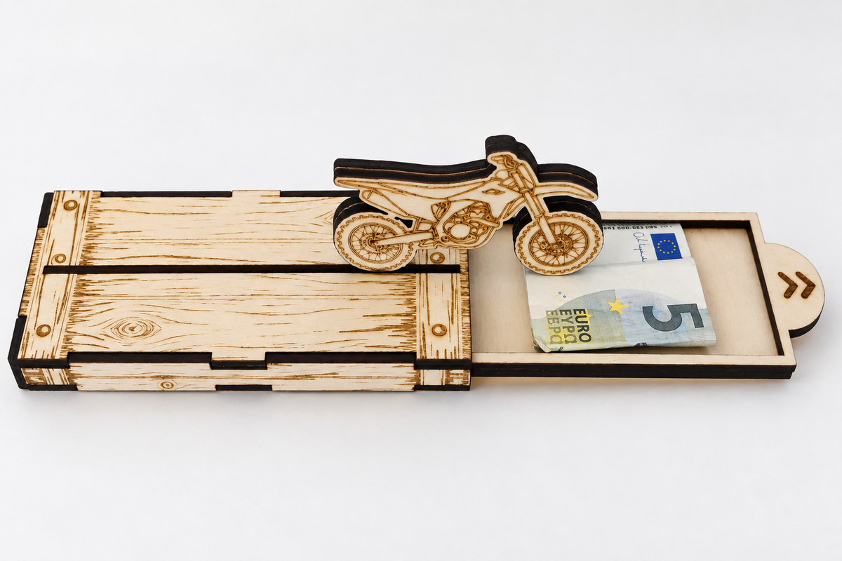 3D-Geldgeschenkbox mit Schublade (Viele Motive wählbar!)