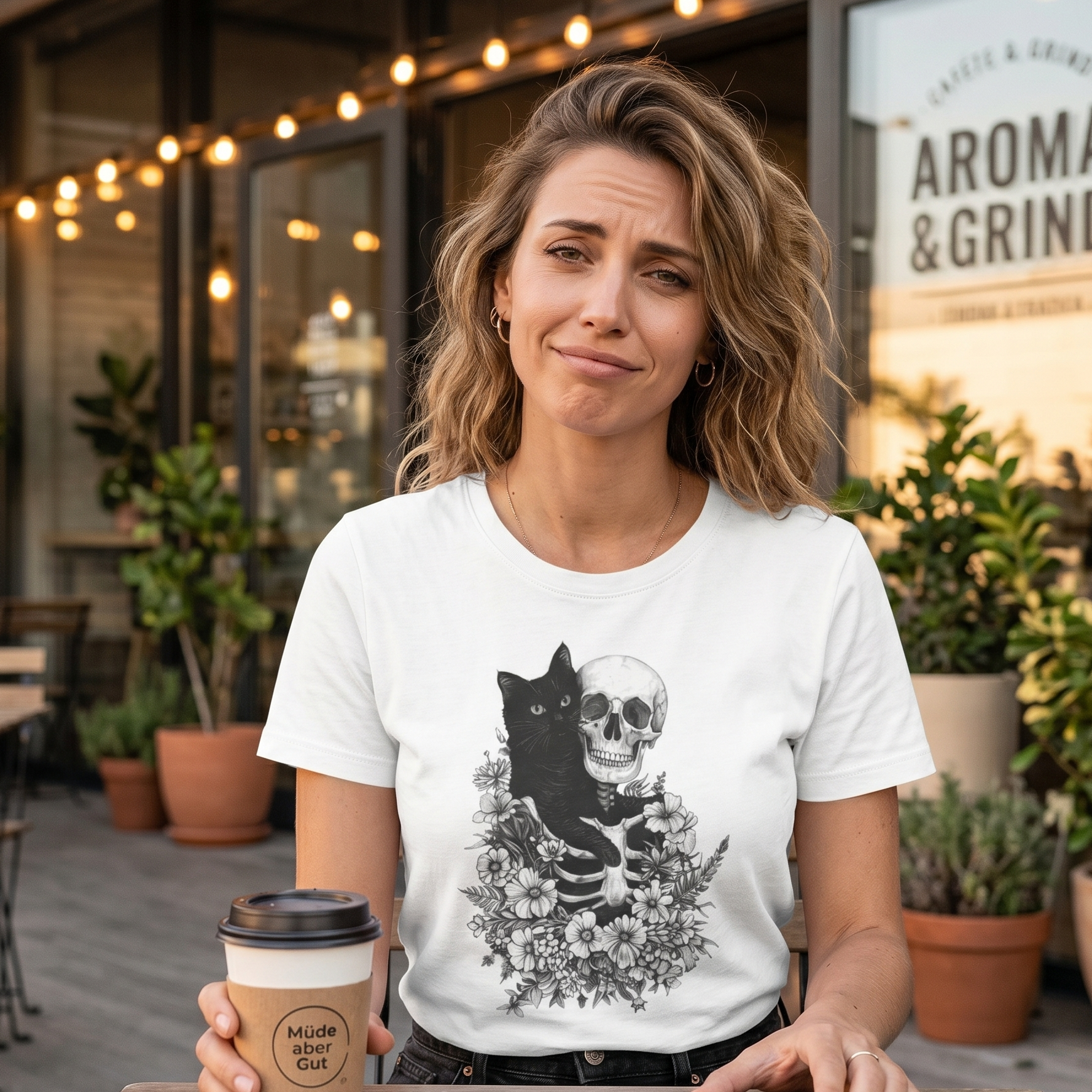 Ladys Shirt „Cat Skull“