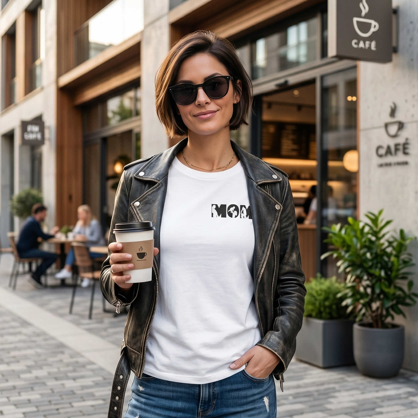 Ladys-Shirt „Mom Silhouette“