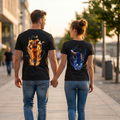 Partner-Shirt Set „Energy Duo“ – 2 Anime-inspirierte Backprint Shirts