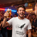 Herren T-Shirt „Stop Thinking Start Drinking“
