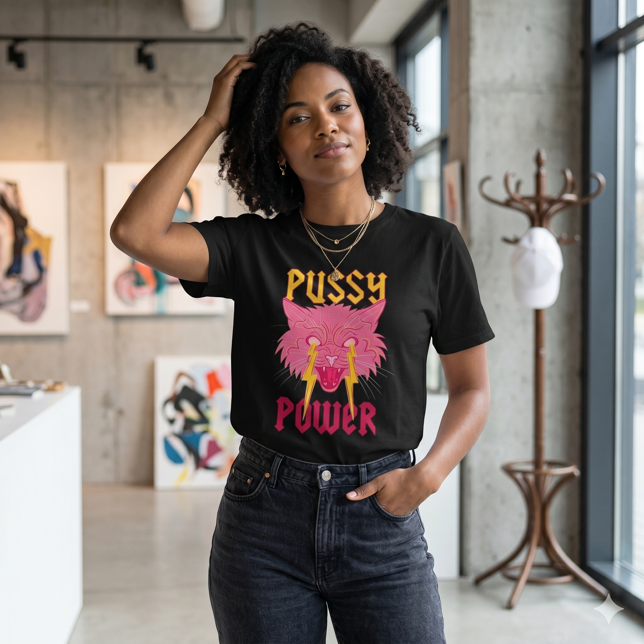 Ladys-Shirt „Pussy Power“