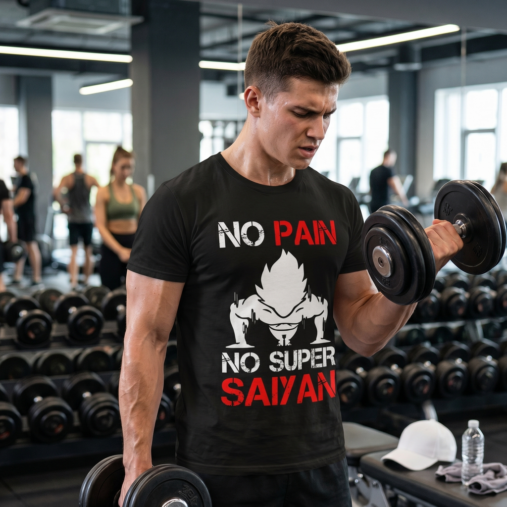 Herren T-Shirt „No Pain No Super Saiyan“