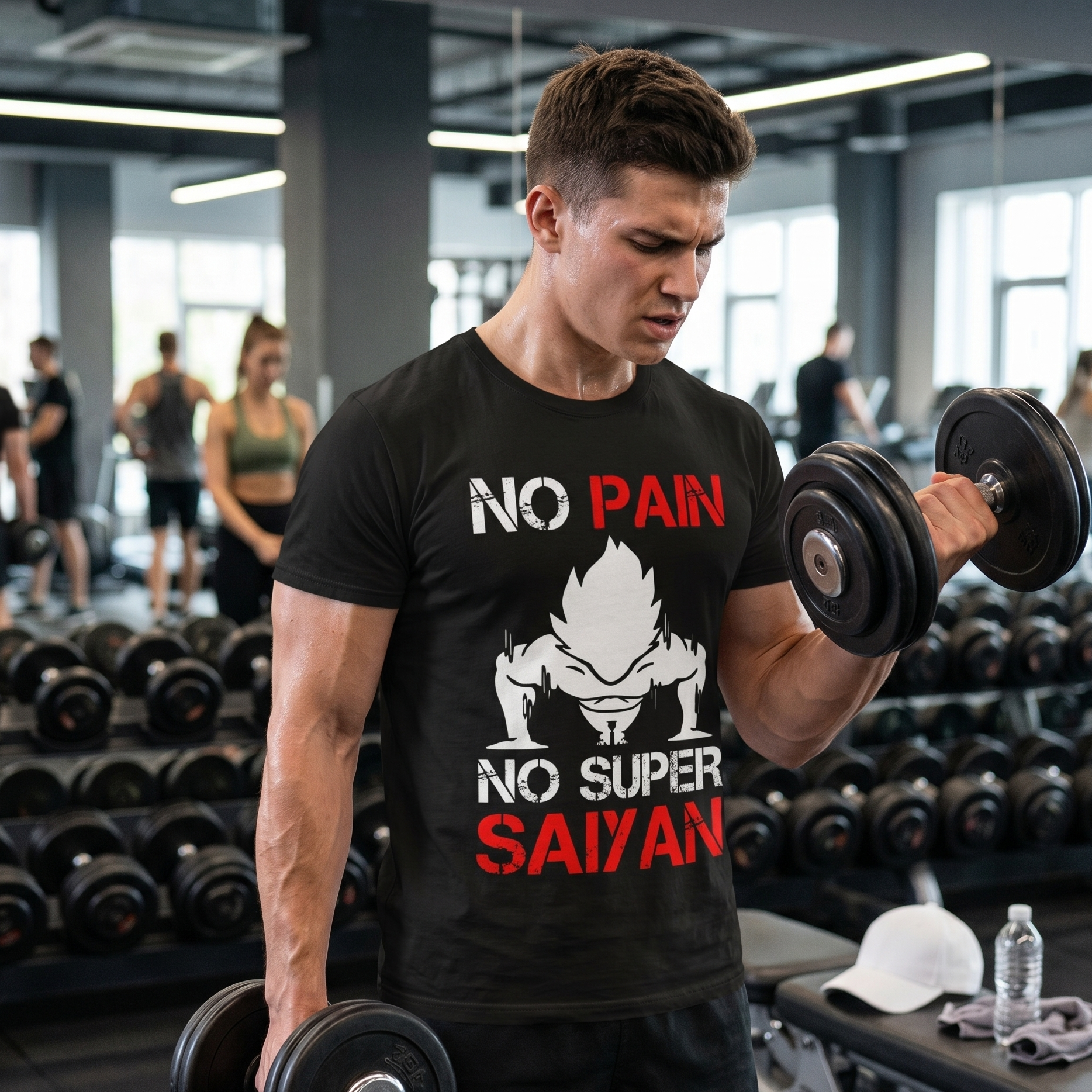 Herren T-Shirt „No Pain No Super Saiyan“