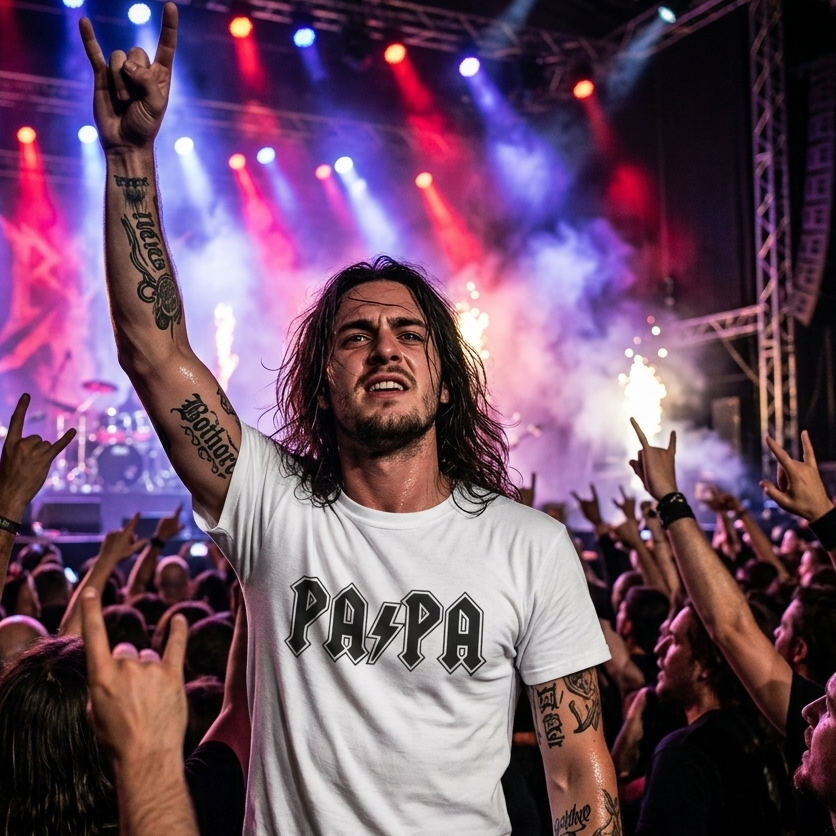 Herren T-Shirt „Papa Rock Style“